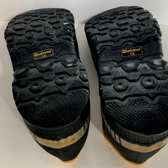 NEW! LACROSSE Men’s Overboots 4-Buckle Black Rubber - Size 16 main image 10
